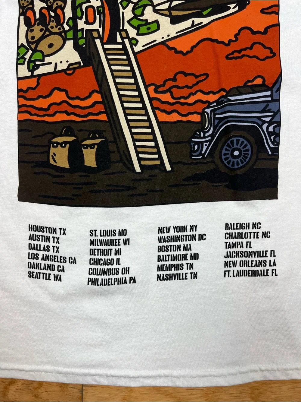 Lil’ Baby IOU Tour Merch White Graphic Concert T-Shirt